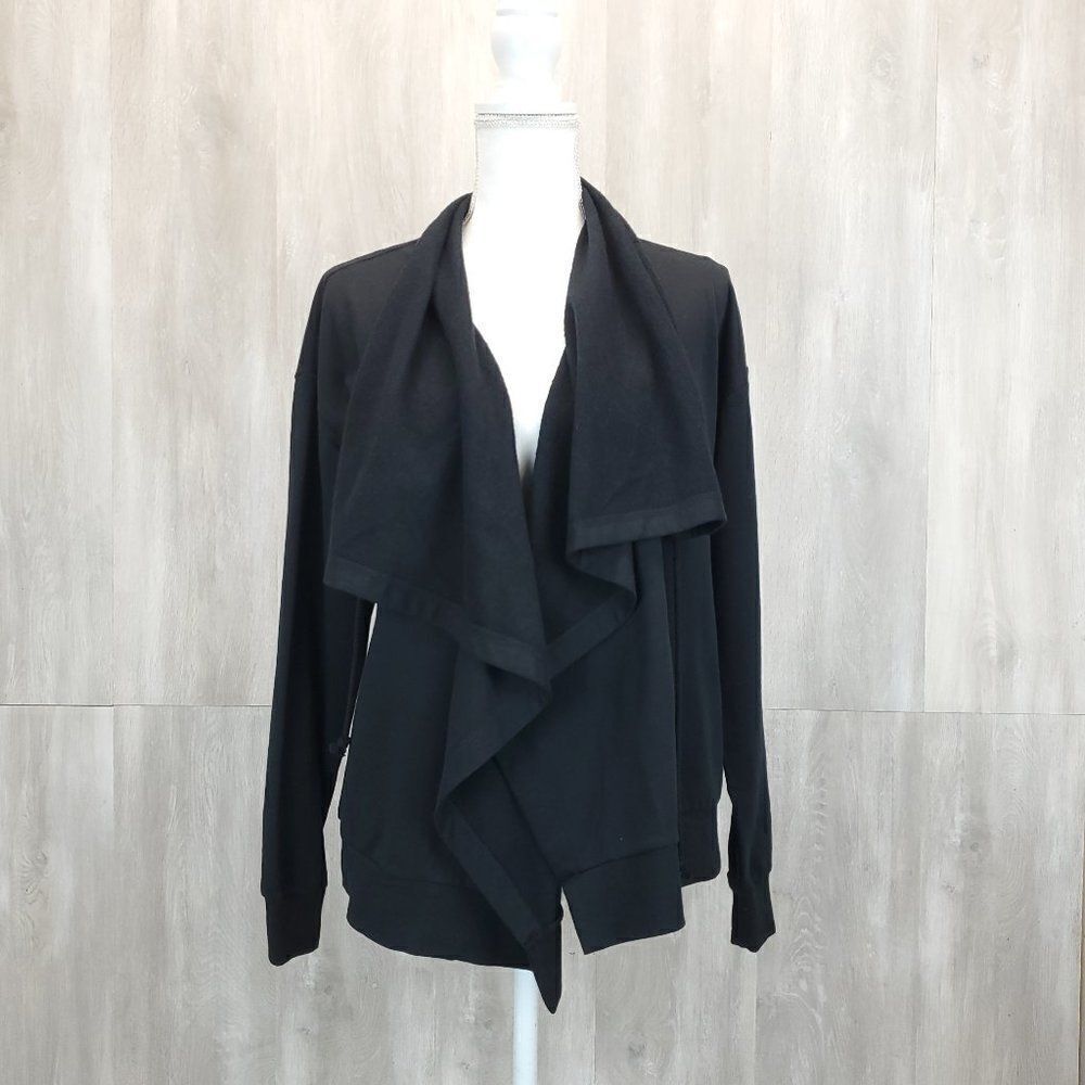 Young Fabulous & Broke Black Drape Cardigan B-0060a